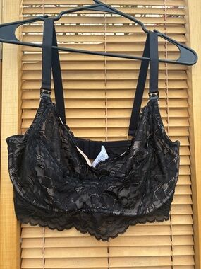 Pregnancy BreastFeeding Black Lace Bralette - Women Intimates